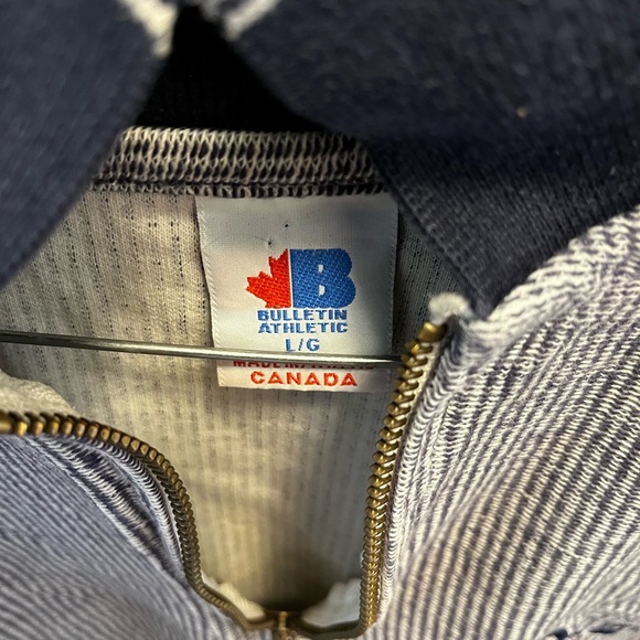 Vintage Edmonton Oilers 1/4 Zip Large Made in Canada - Picture 2 of 3